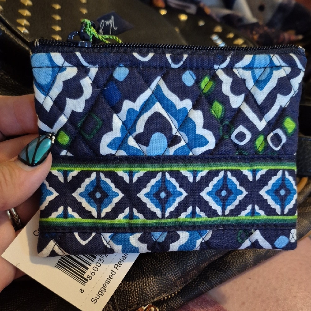 Vera Bradley Blue and Green Patterned Wallet